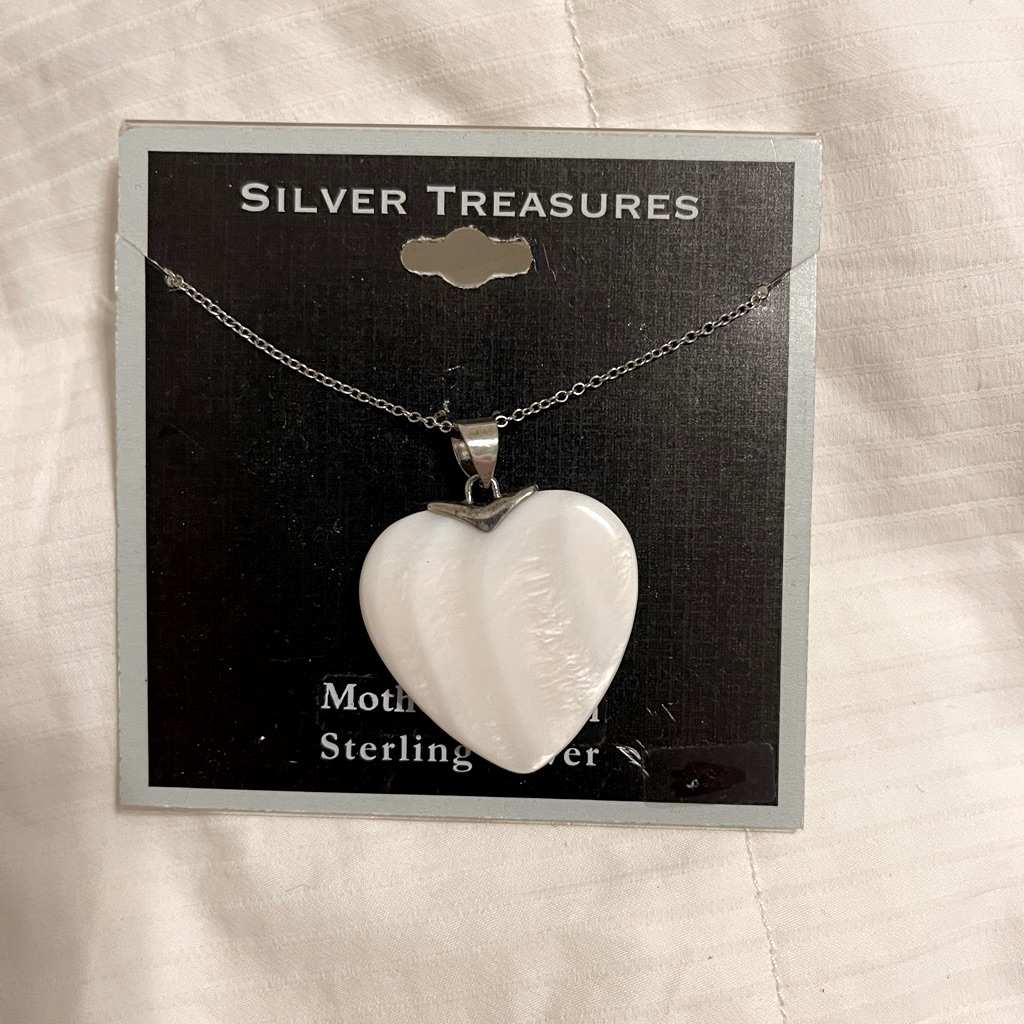 Mother Of Pearl Sterling Silver Necklace